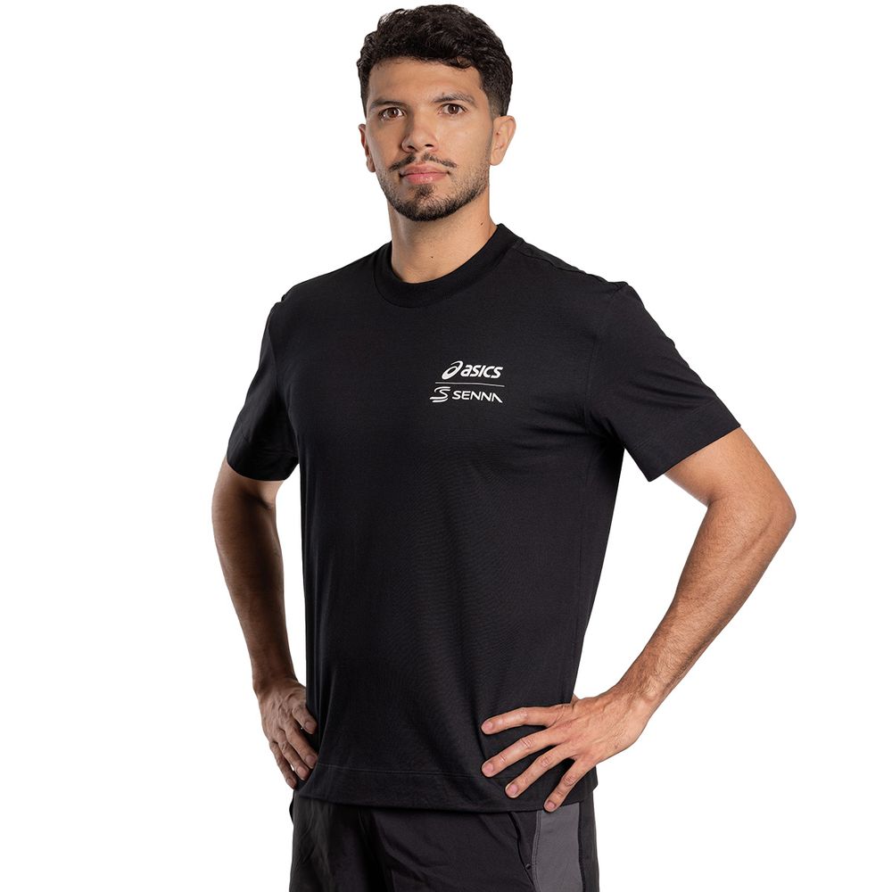 Camiseta ASICS Senna Helmet - Masculino - Preto