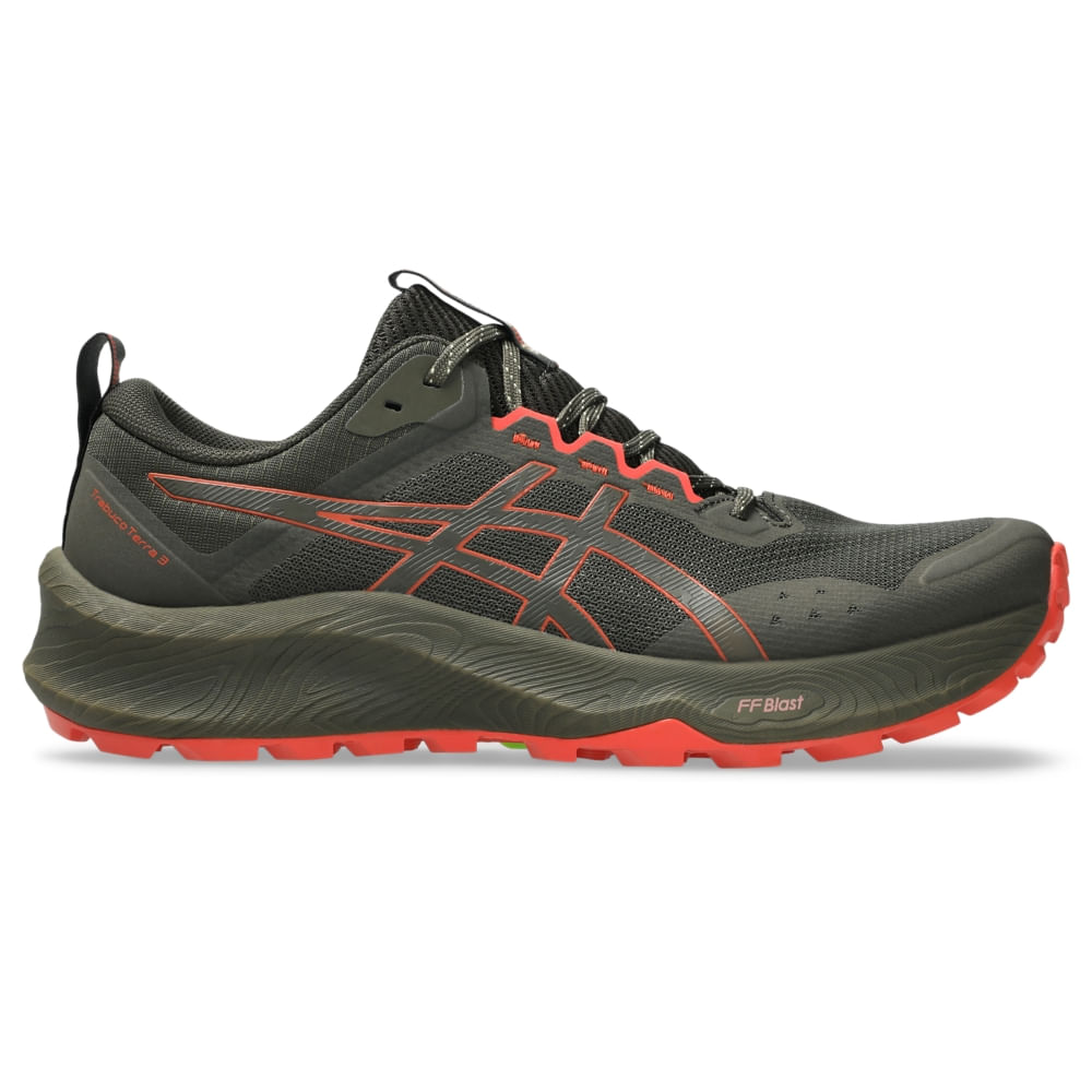 Tênis ASICS Trabuco Terra 3 - Masculino - Marrom/Laranja