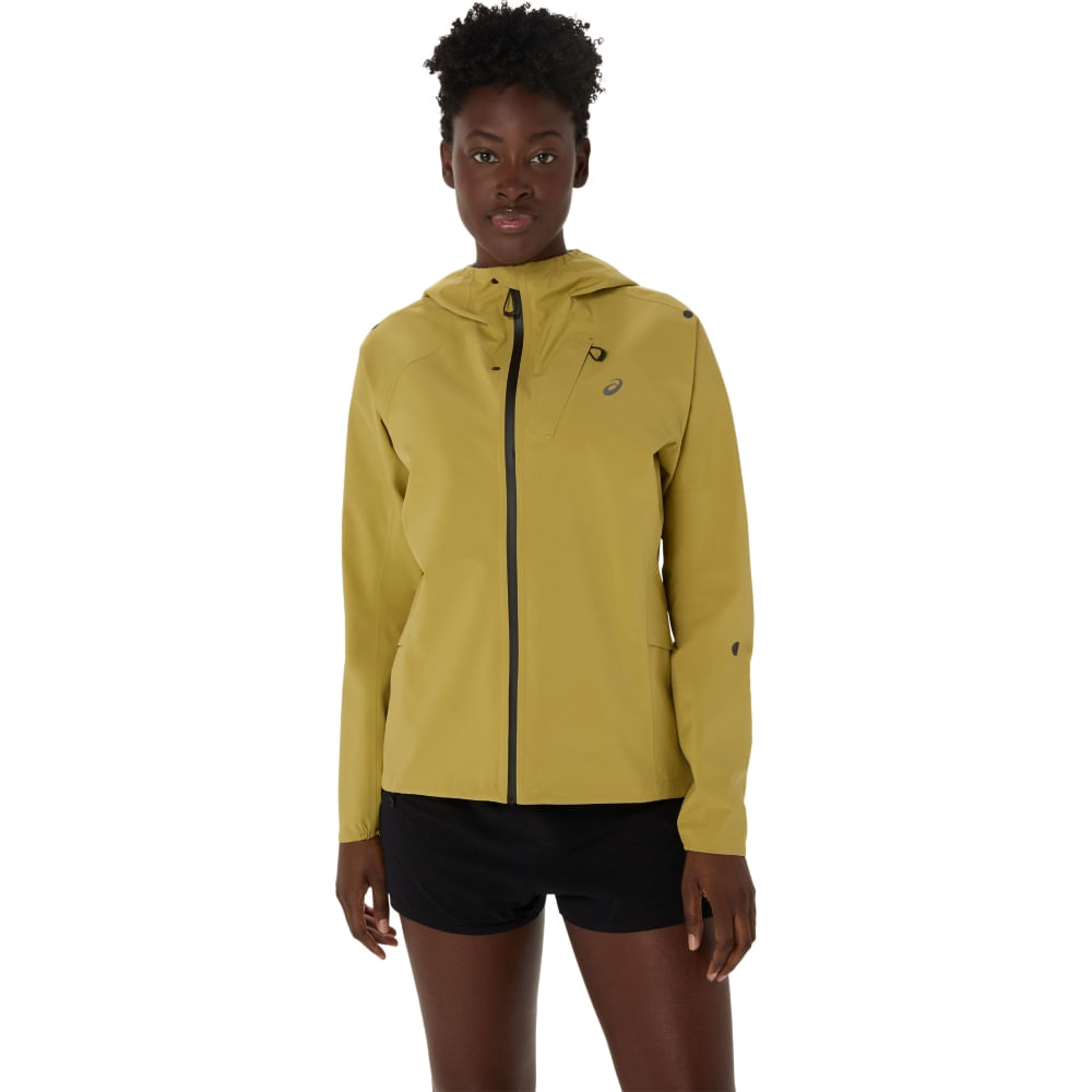 Jaqueta ASICS Metarun Impermeável - Feminino - Amarelo - tam: GG