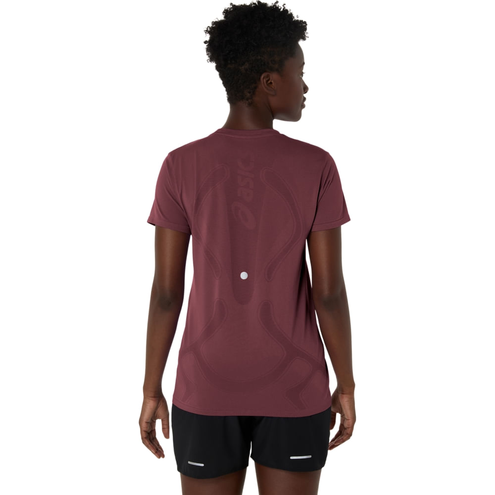 Camiseta ASICS Road Seamless - Feminino - Roxo/Marrom - tam: P — foto 2
