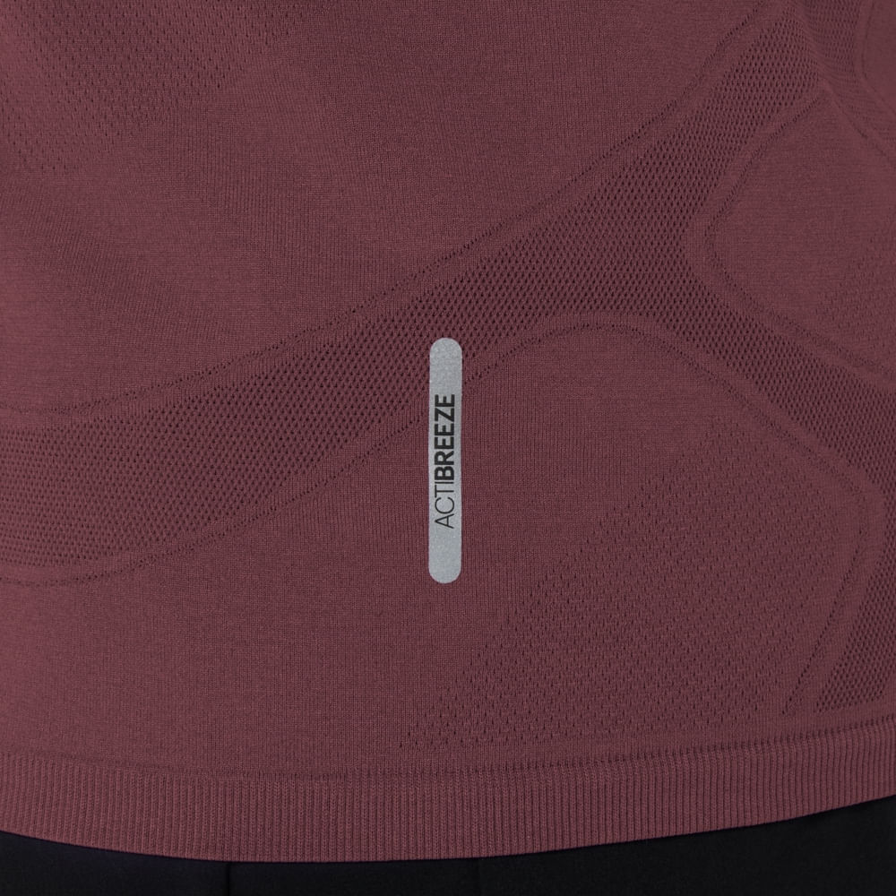 Camiseta ASICS Road Seamless - Feminino - Roxo/Marrom - tam: P — foto 5