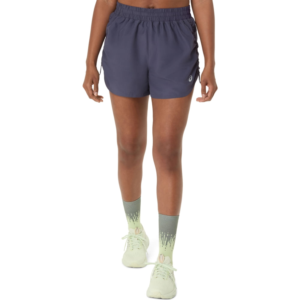 Shorts ASICS Nagino Run Adjustable 4In - Feminino - Azul/Verde - tam: GG