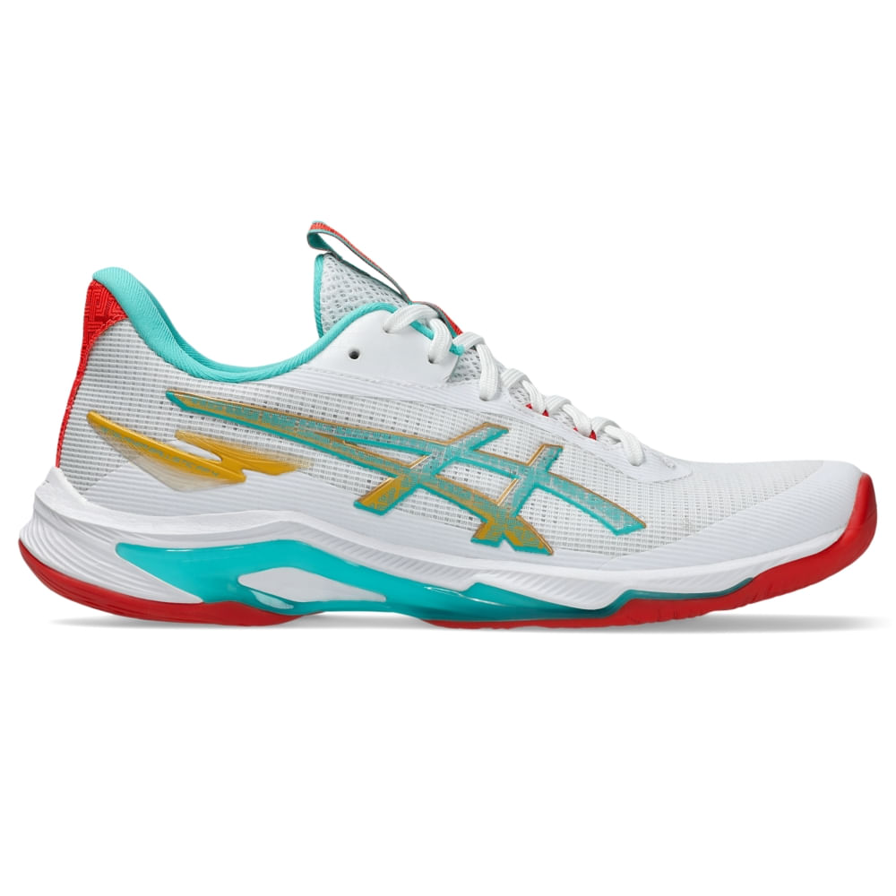 Tênis ASICS Netburner Ballistic Ff 4 - Feminino - Branco/Verde
