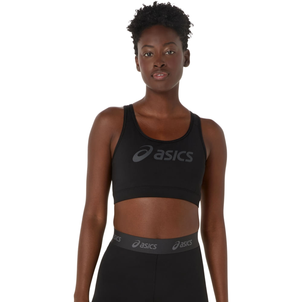 Top ASICS Essential Logo Sem Bojo - Feminino - Preto - tam: PP
