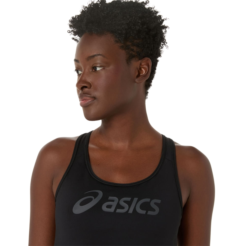 Top ASICS Essential Logo Sem Bojo - Feminino - Preto - tam: 10XL — foto 3
