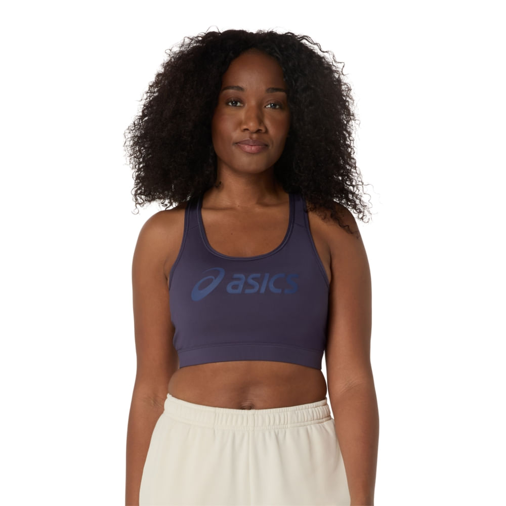 Top ASICS Essential Logo Com Bojo - Feminino - Azul