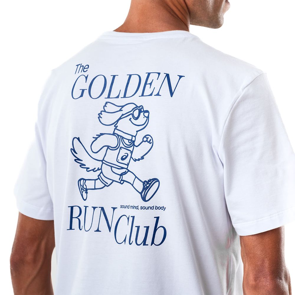 Camiseta ASICS Golden Run Graphic - Masculino - Branco