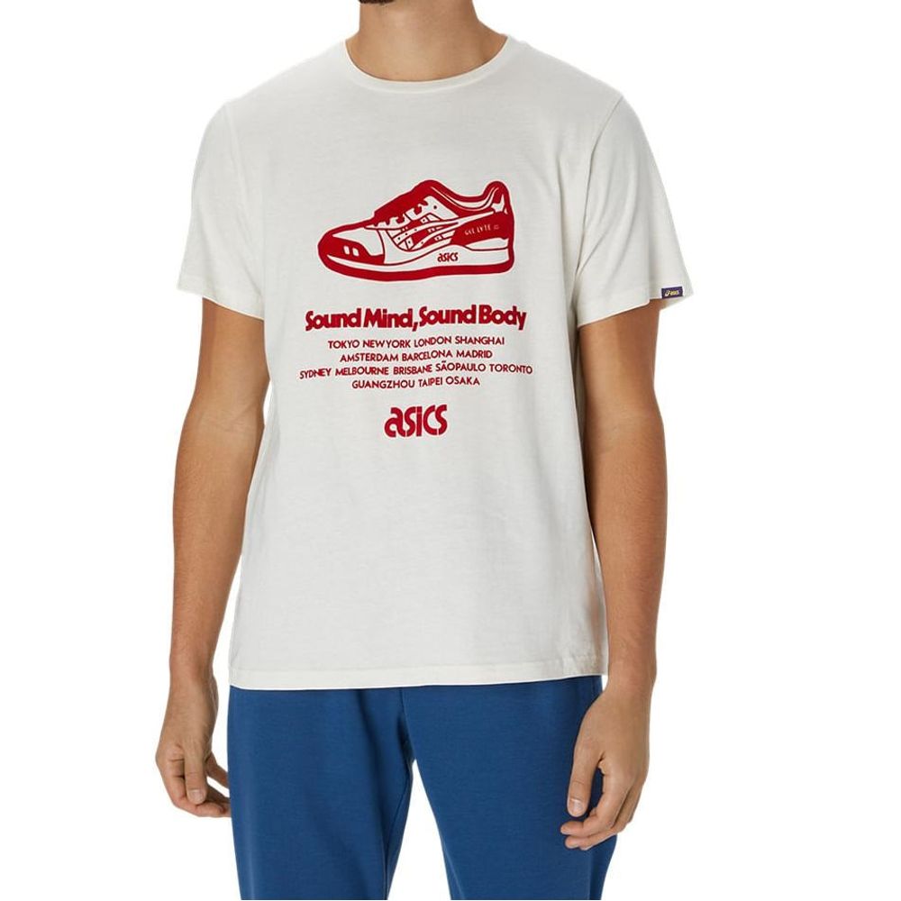 Camiseta ASICS Shoe Graphic - Unissex - Branca