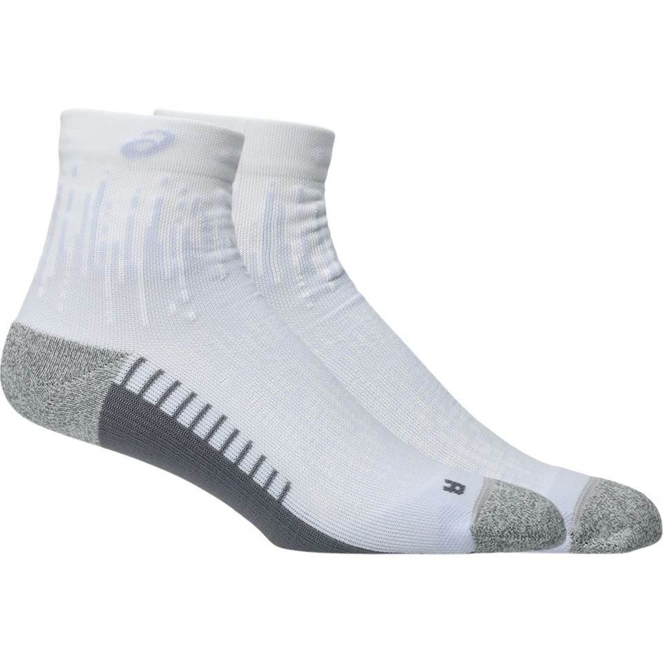 Performance Run Sock Quarter - Branco/Azul