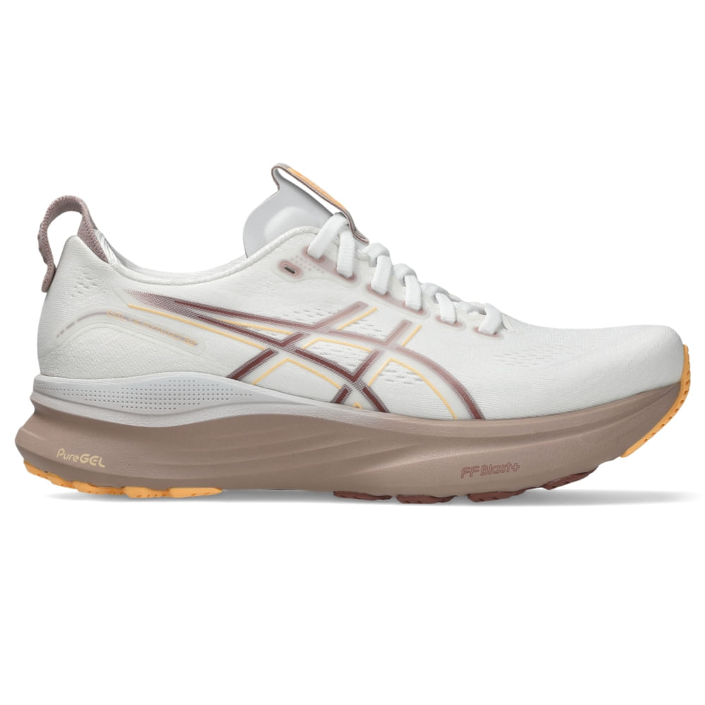 Tênis ASICS GEL-Kayano 32 – Feminino – Branco/Laranja
