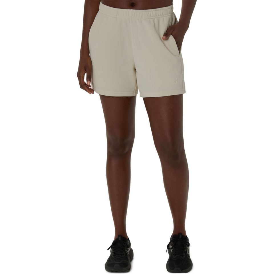 Shorts Asics French Terry 5in - Feminino - Bege