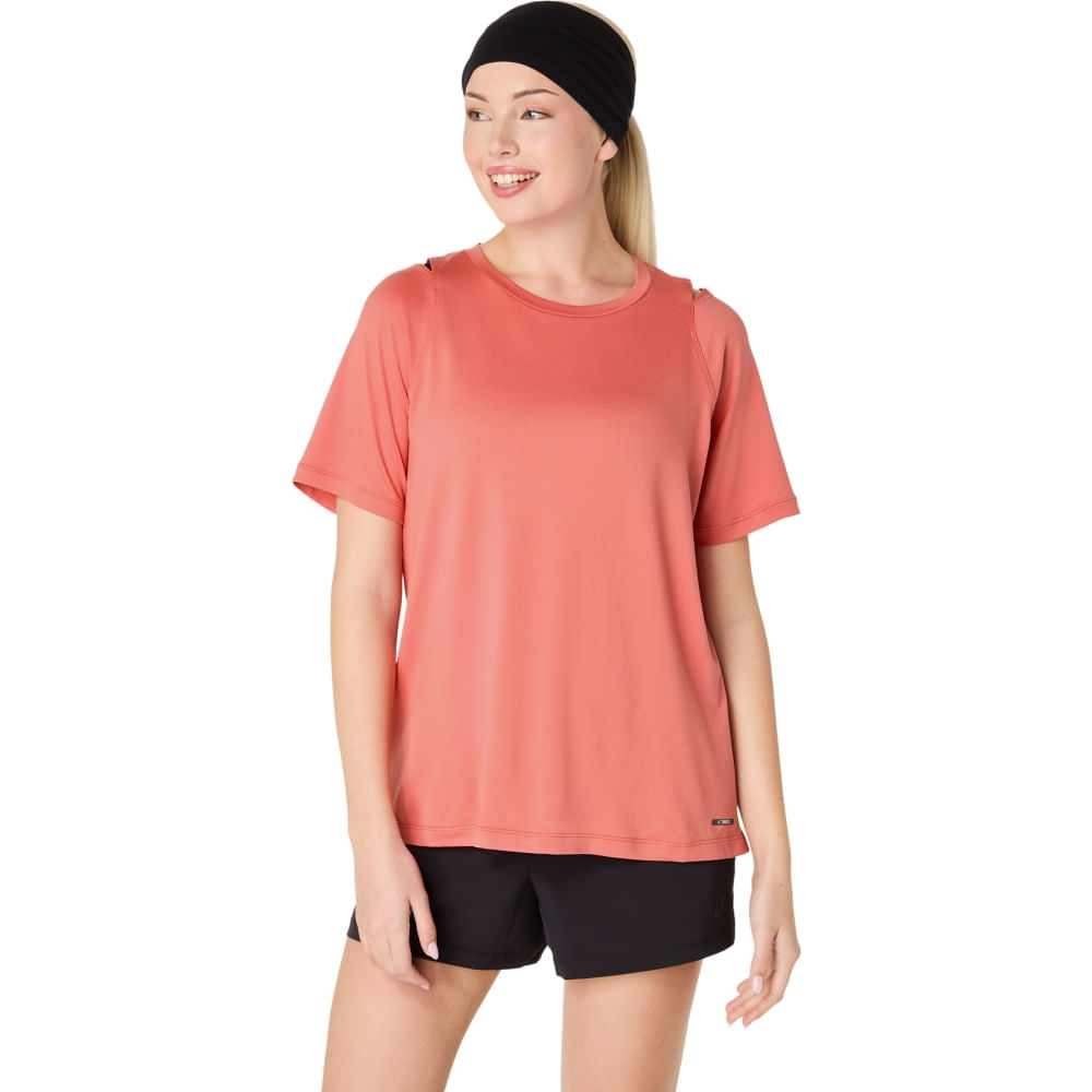 Camiseta ASICS Actibreeze Jacquard - Feminino - Rosa - tam: G