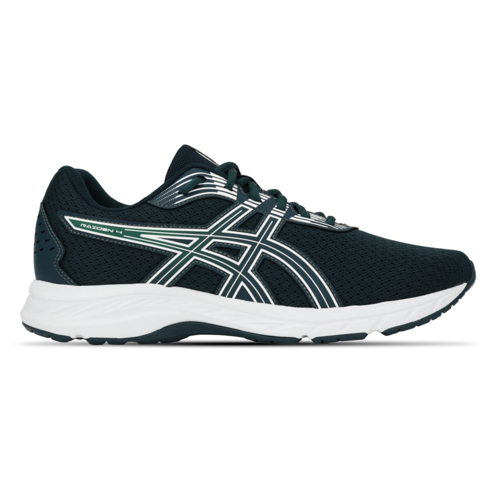 Tênis ASICS Raiden 4 - Masculino - Verde/Branco