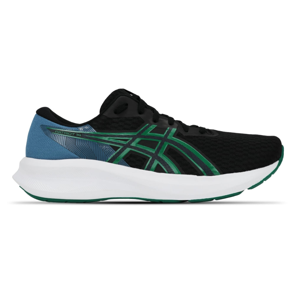 Tênis ASICS Patriot 14 - Masculino - Preto/Verde - tam: 42