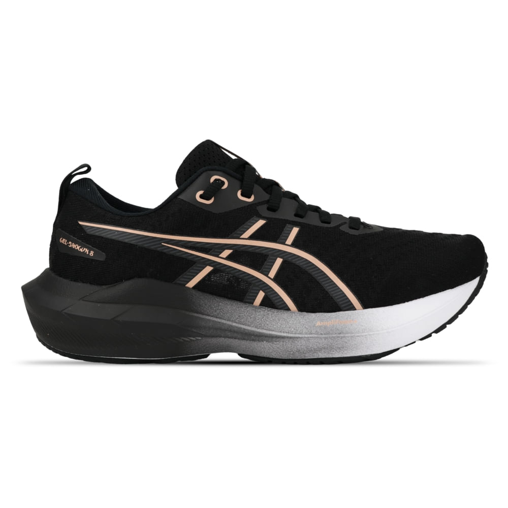 Tênis ASICS GEL-Shogun 8 - Feminino - Preto/Rosa