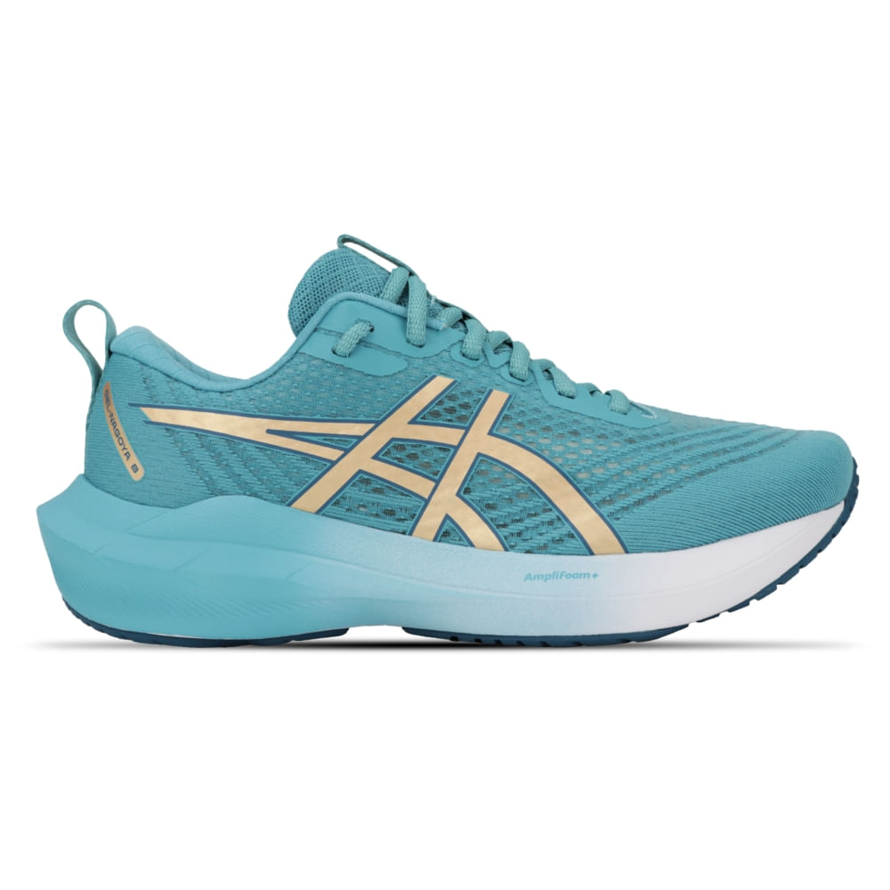 Tênis ASICS GEL-Nagoya 8 - Feminino - AZUL/DOURADO