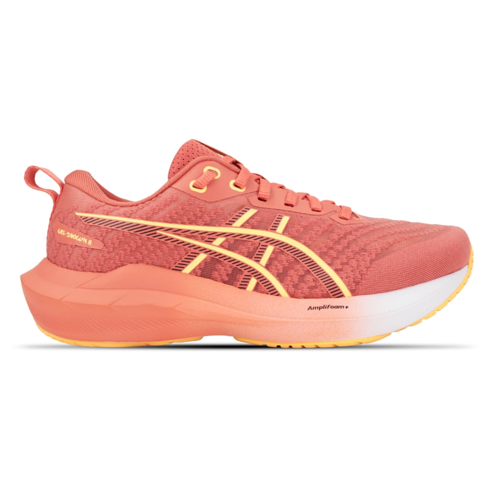 Tênis ASICS GEL-Shogun 8 - Feminino - Rosa/Laranja