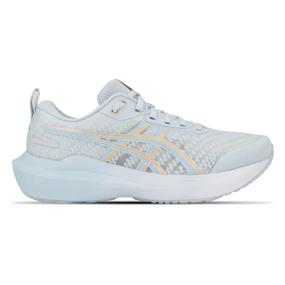Tênis ASICS GEL-Shogun 8 - Feminino - Azul/Dourado - tam: 37