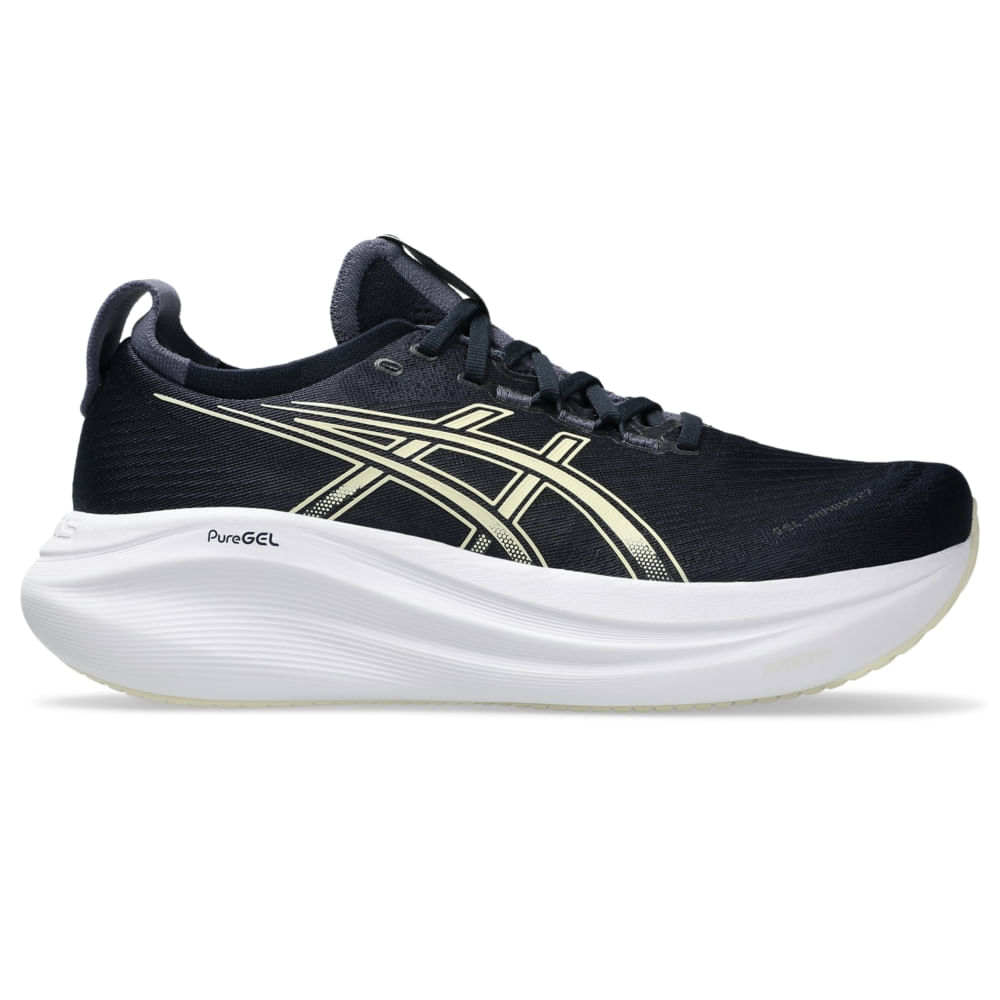 Tênis ASICS GEL-Nimbus 27 - Masculino - Azul/Bege