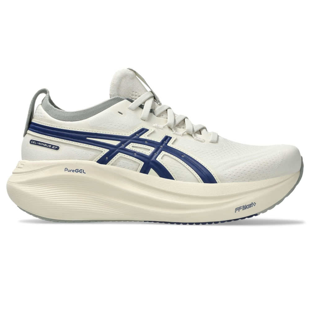 Tênis ASICS GEL-Nimbus 27 ATC - Feminino - Bege/Azul
