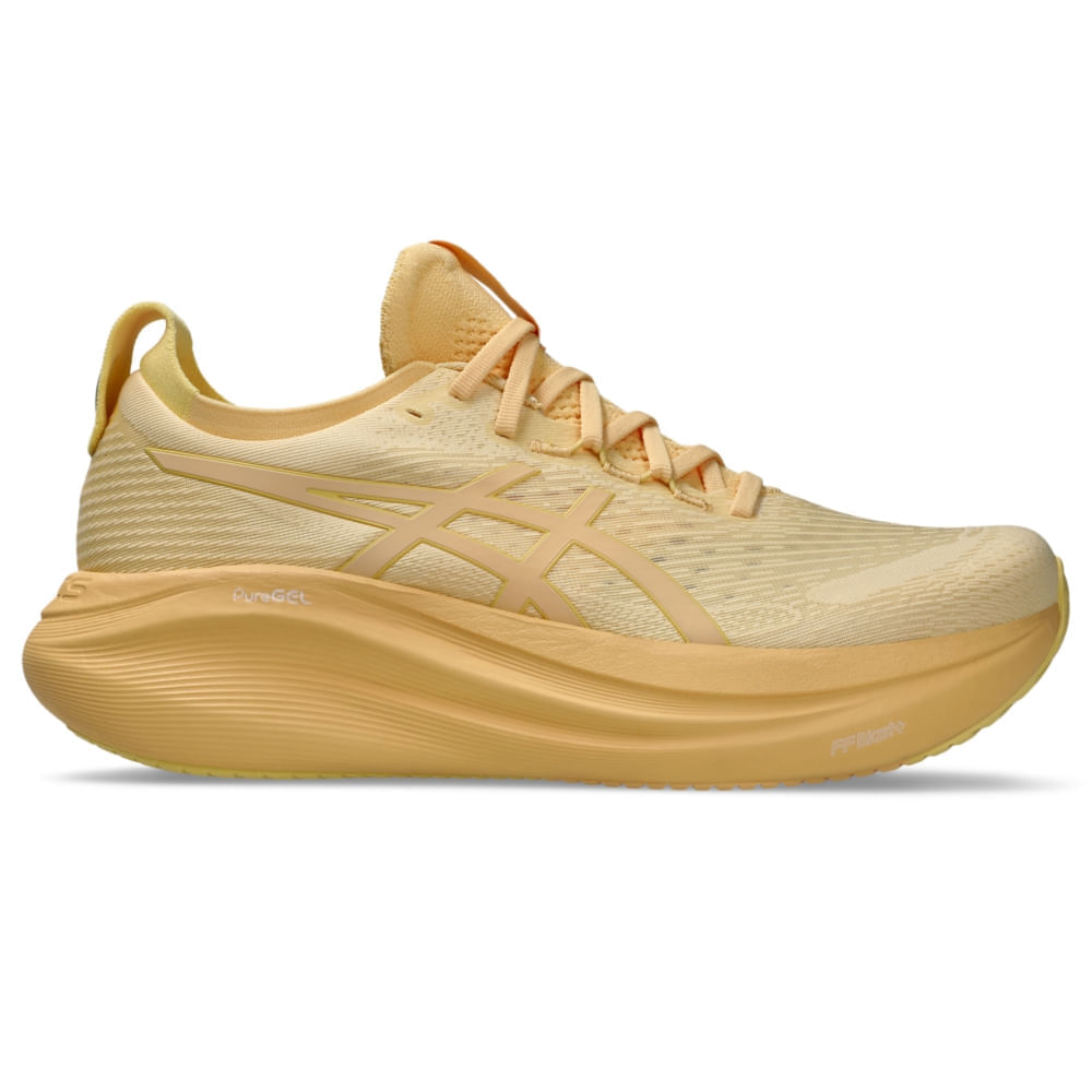 Tênis ASICS GEL-Nimbus 27 Lite-Show - Masculino - Prata/Laranja - tam: 39