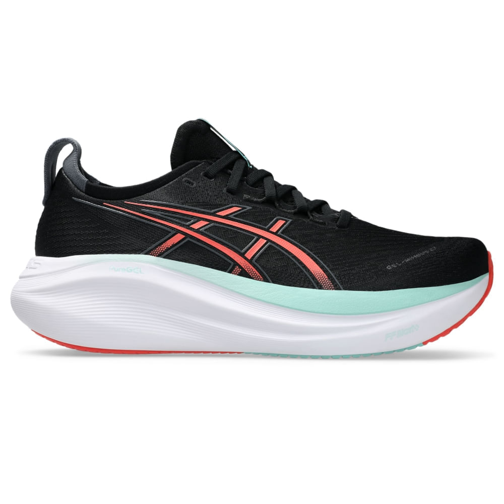 Tênis ASICS GEL-Nimbus 27 Masculino Preto/Rosa ASICS Brasil