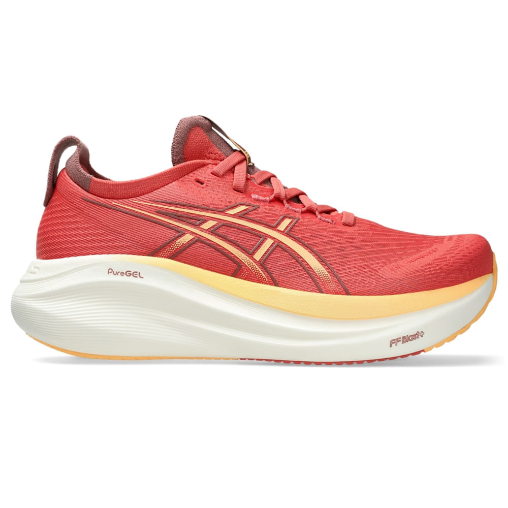 Tênis ASICS GEL-Nimbus 27 - Feminino - Rosa/Laranja - tam: 34
