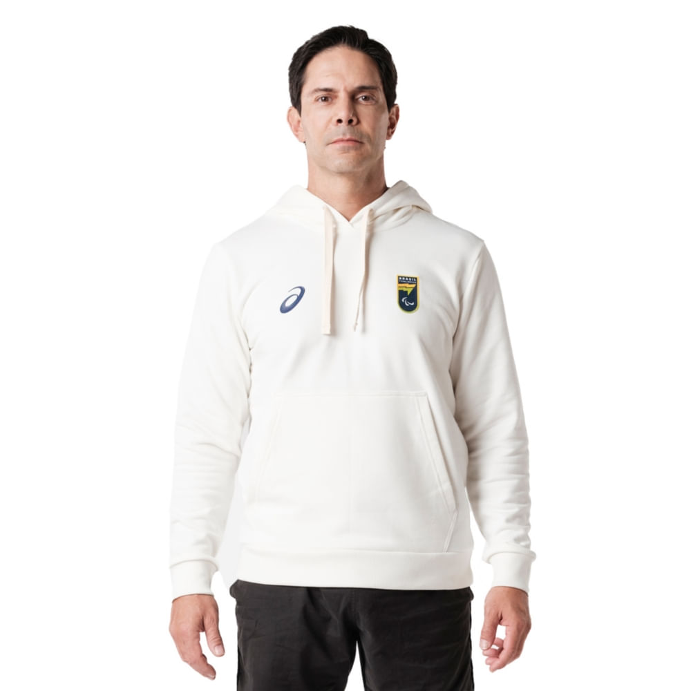 Blusa ASICS Moletom CPB - Masculino - Branco - tam: PP