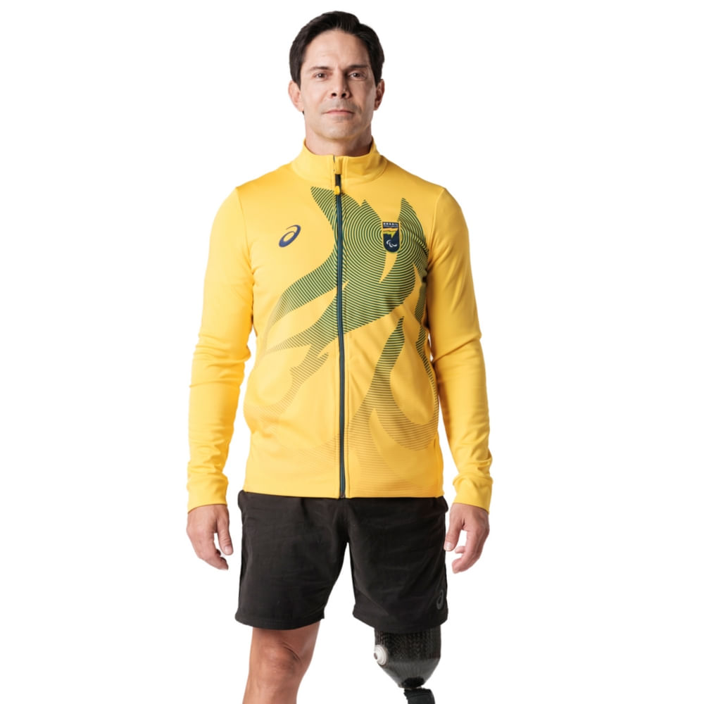 Jaqueta ASICS Pódio CPB - Masculino - Amarelo - tam: 4G