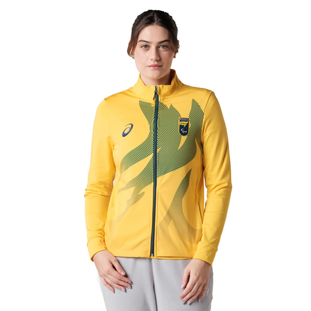 Jaqueta ASICS Pódio CPB - Feminino - Amarelo - tam: G
