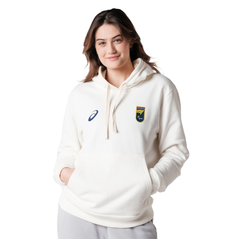 Blusa ASICS Moletom CPB - Feminino - Branco - tam: G