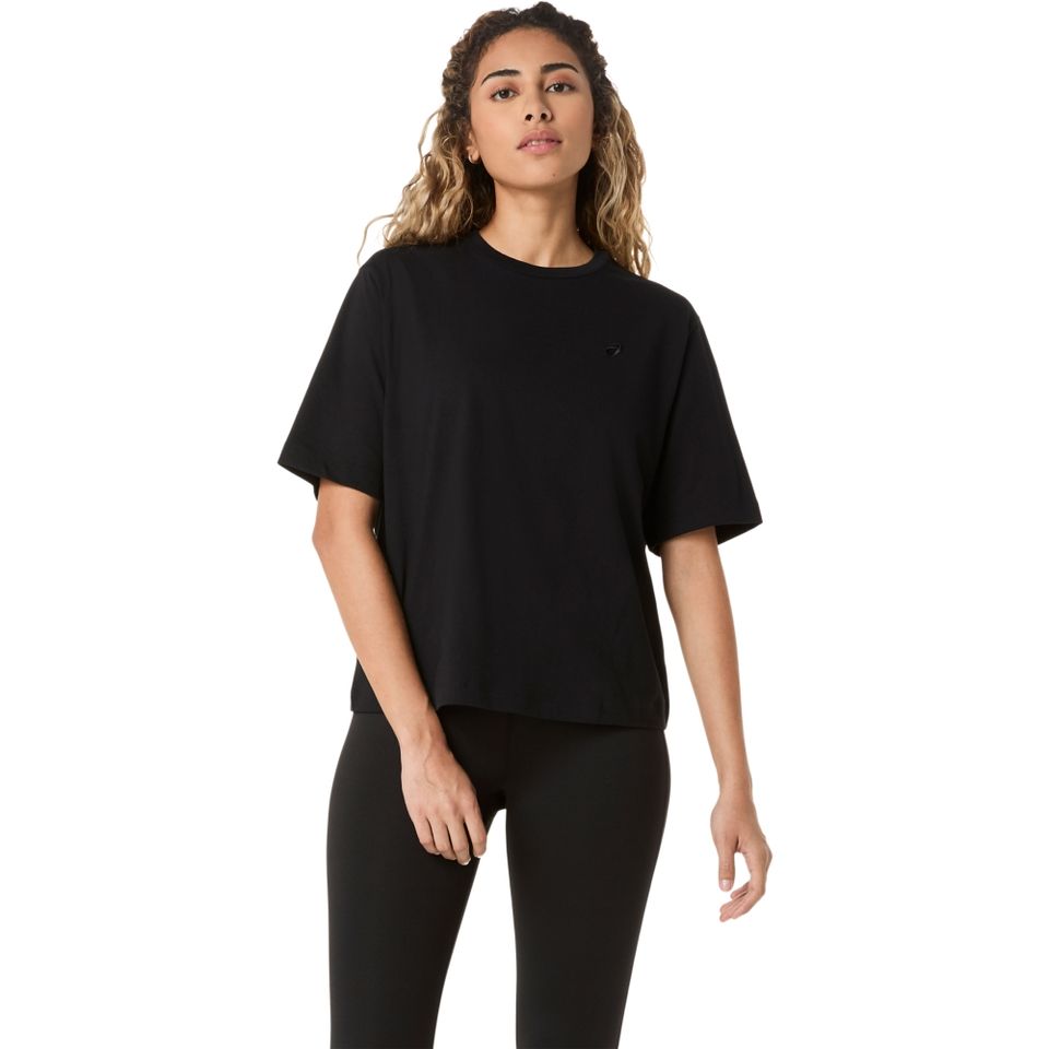 Camiseta Relaxed Logo Asics Bordado - Preto