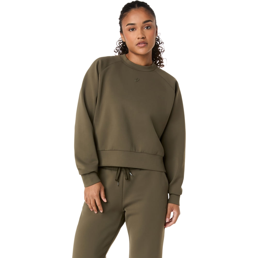 Camiseta Manga Longa Nagino Refined Texture Sweat - Verde - tam: G