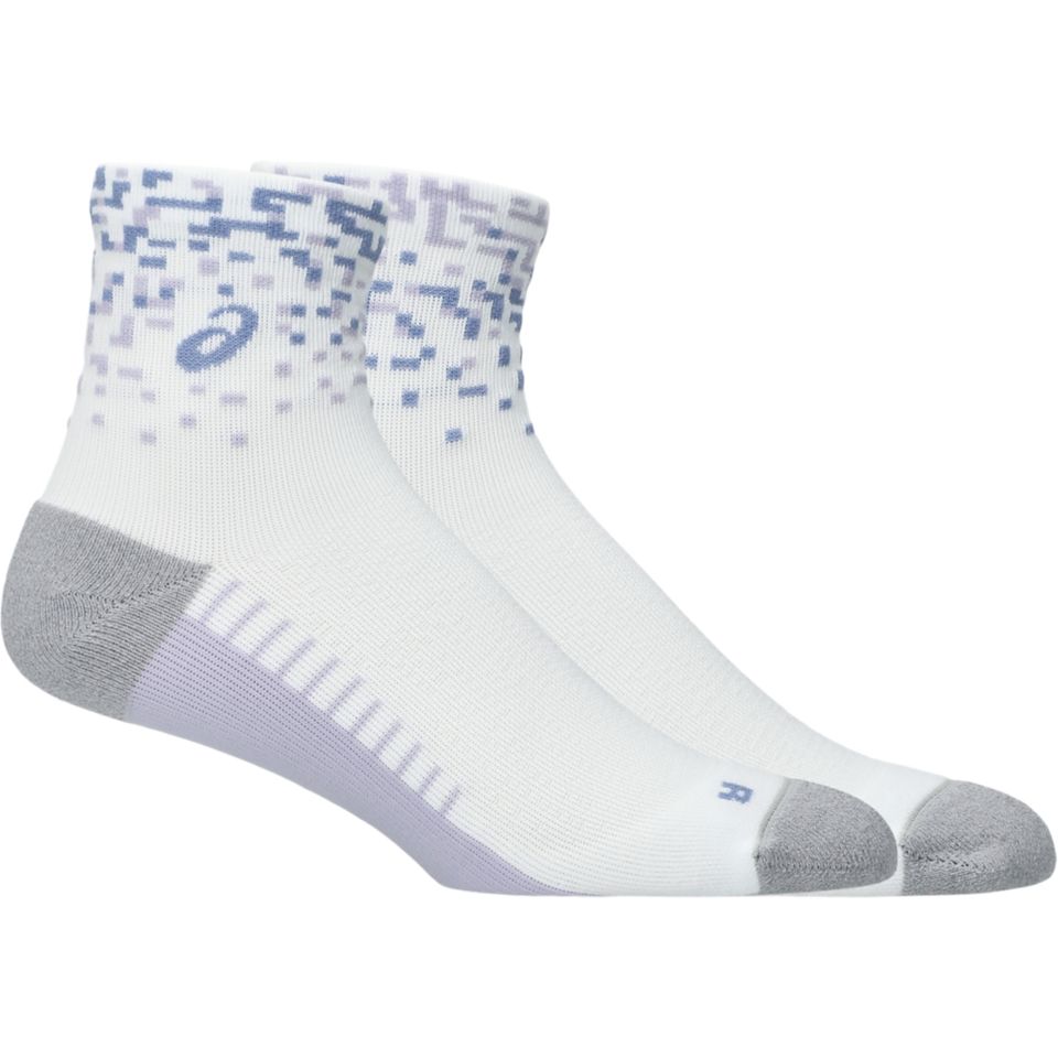 Meia Asics Performance Run - Unissex - Branco/Roxo
