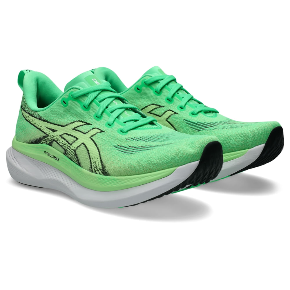 Tênis ASICS Glideride MAX 2 - Masculino - Verde/Preto - tam: 42.5 — foto 5
