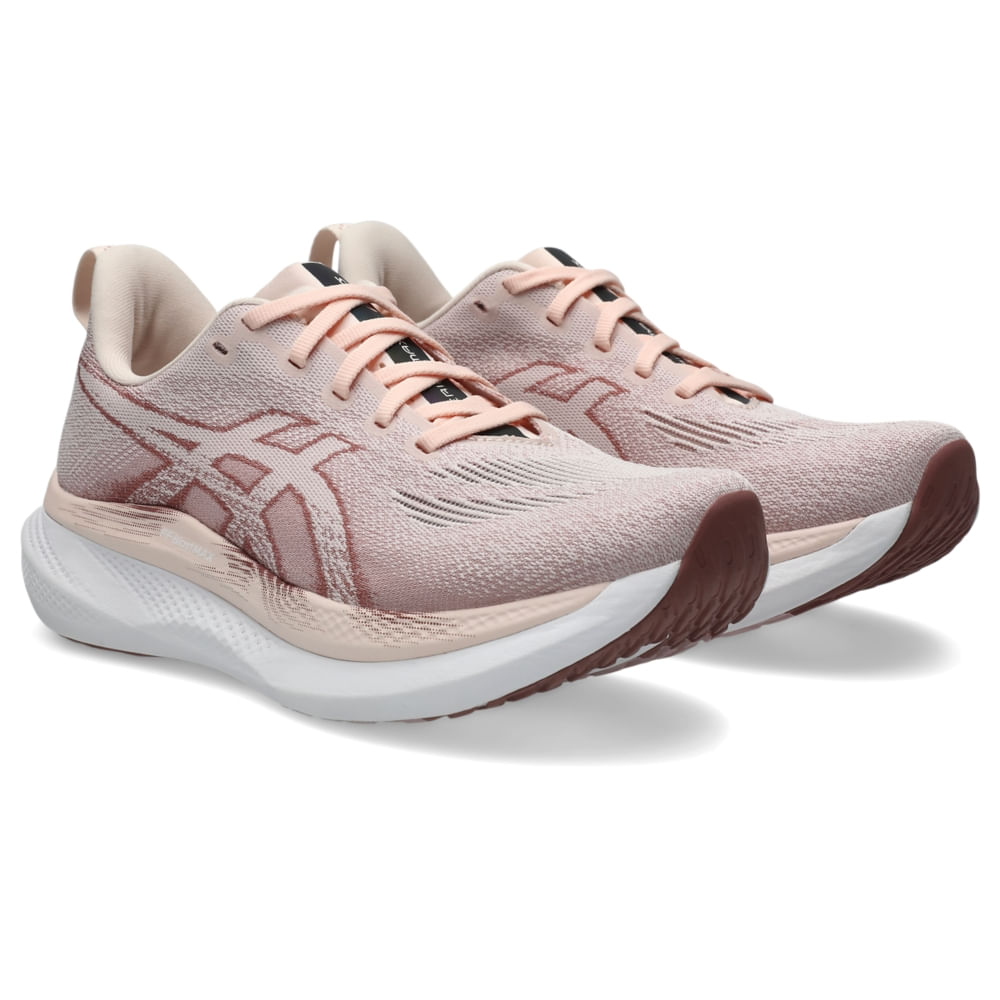 Tênis ASICS Glideride MAX 2 - Feminino - Rosa/Vermelho - tam: 40.5 — foto 5