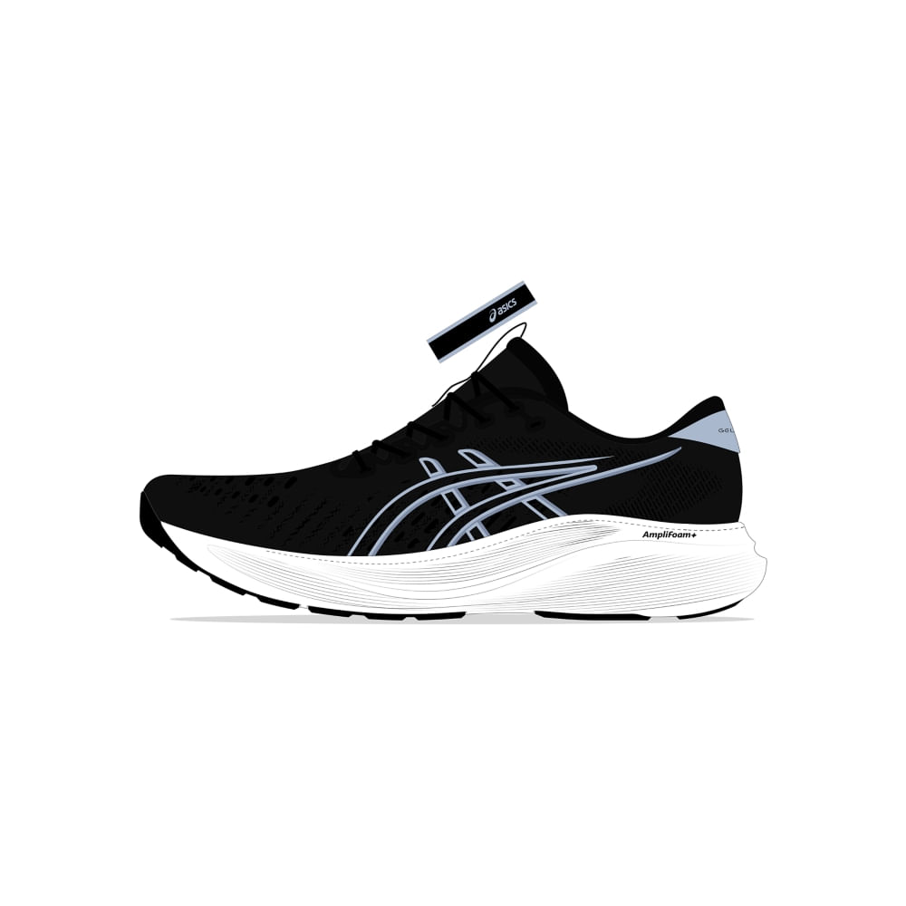Tênis ASICS GEL-Excite 11 - Feminino - Preto/Azul - tam: 39