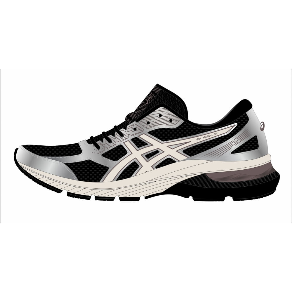 Tênis ASICS GEL-Nagoya St - Masculino - Preto/Bege - tam: 40