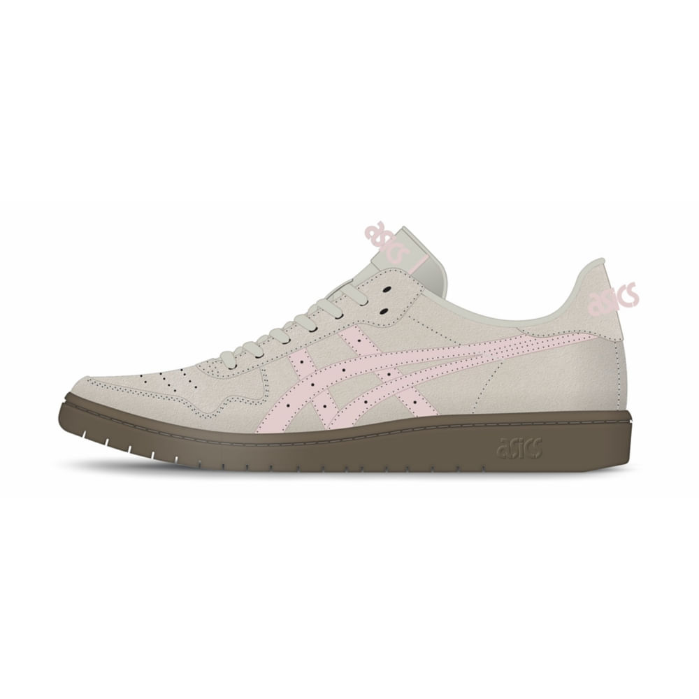 Tênis ASICS Japan S Camurca - Feminino - Cinza/Rosa - tam: 39