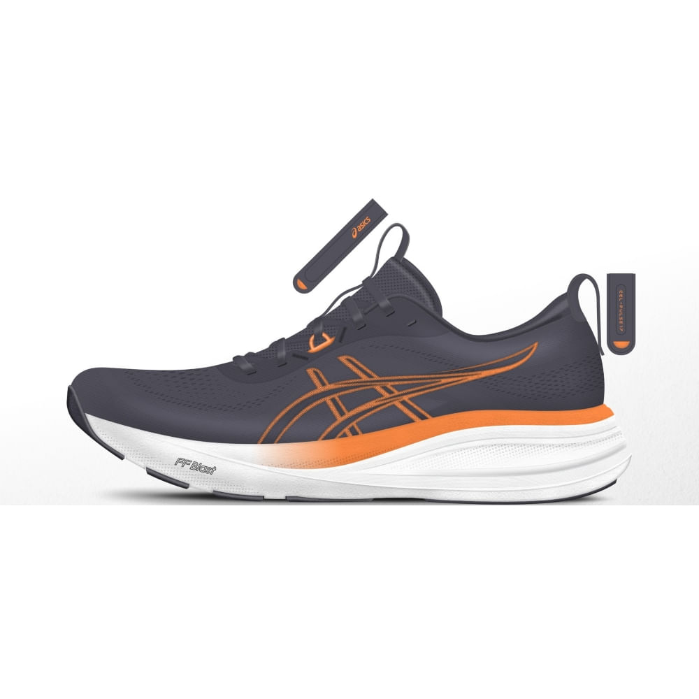Tênis GEL-Pulse 17 Se - Masculino - Cinza/Laranja - tam: 42