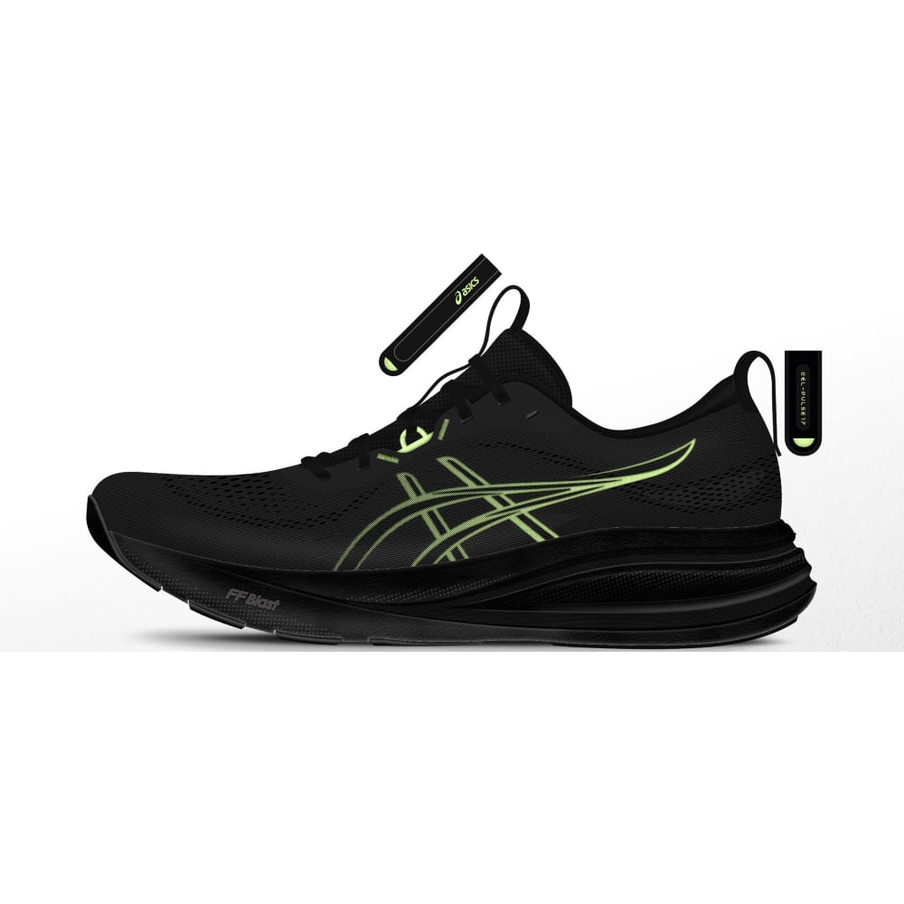 Tênis GEL-Pulse 17 Se - Masculino - Preto/Amarelo - tam: 44