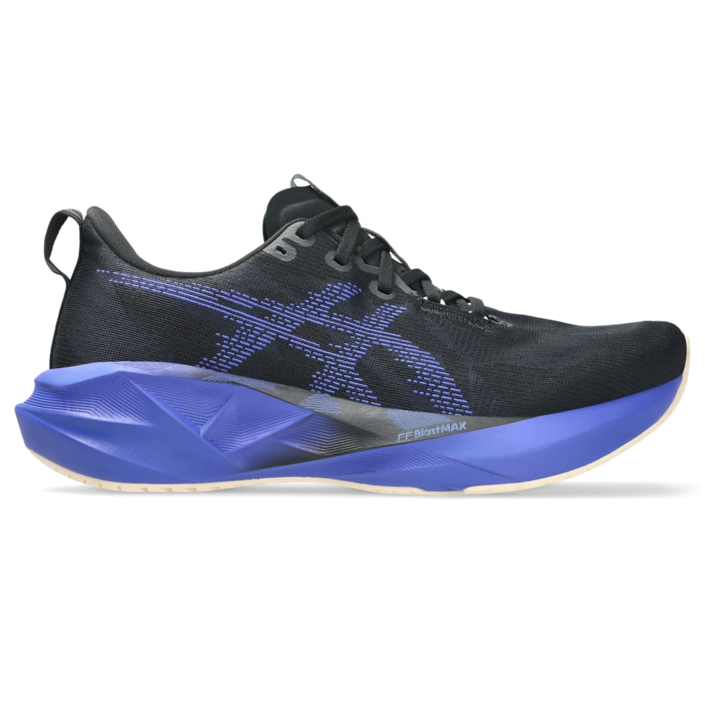 Tênis ASICS Novablast 5 - Masculino - Preto/Azul