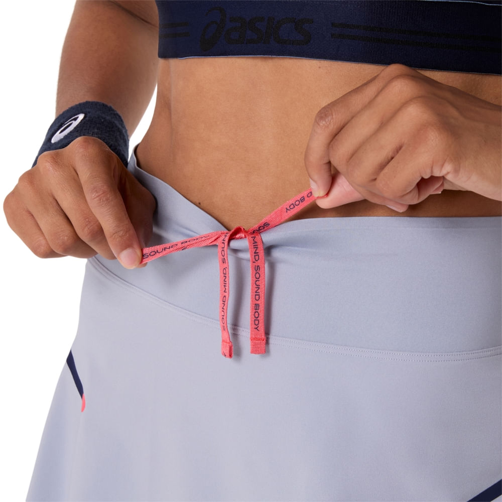 Saia Match Pleat Skirt - Cinza