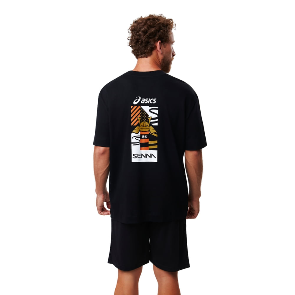 Camiseta Graphic Senna Samurai - Unissex - Preto