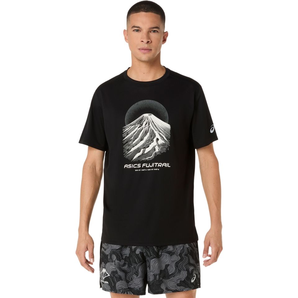 Camiseta Fujitrail Logo Ss Top - Preto/Creme/Cinza