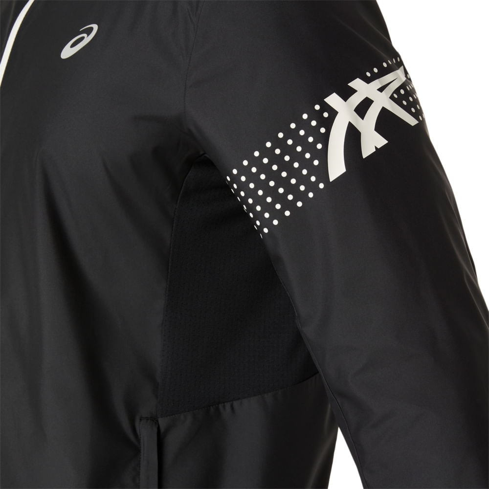 Jaqueta ASICS Icon - Masculino - Preto/Creme - tam: M — foto 4