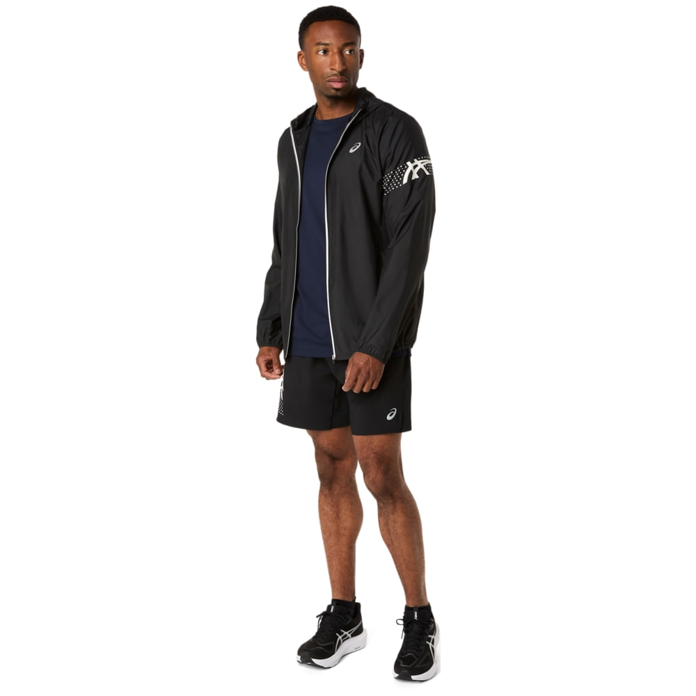 Jaqueta ASICS Icon - Masculino - Preto/Creme - tam: M — foto 9