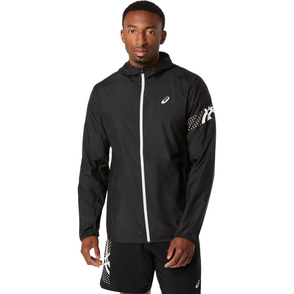 Jaqueta ASICS Icon - Masculino - Preto/Creme - tam: G