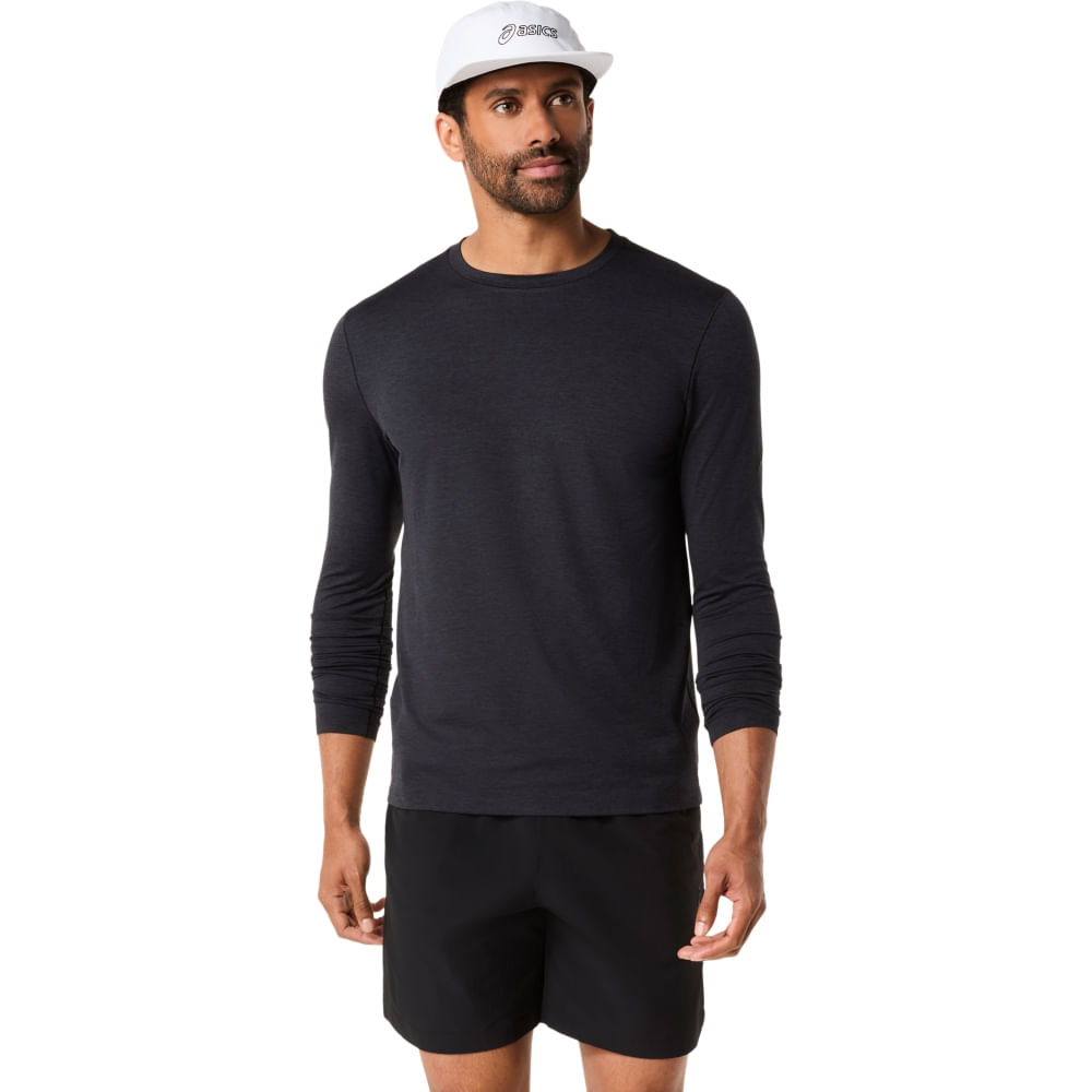 Camiseta Manga Longa Refined Texture - Preto - tam: G