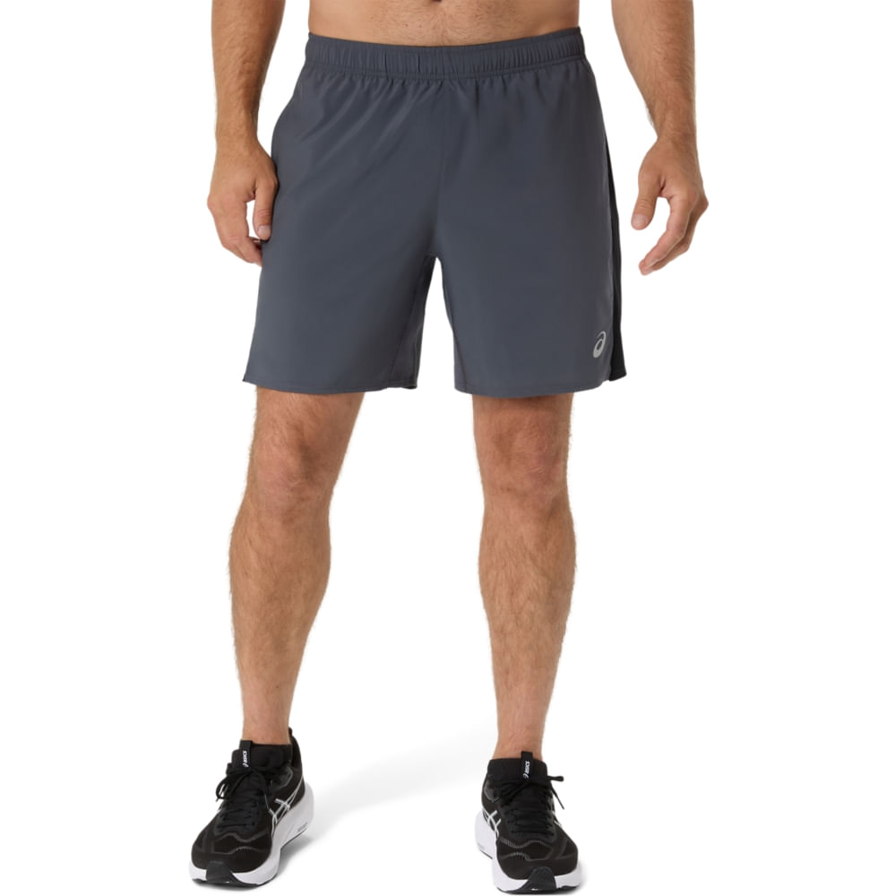 Shorts ASICS Silver 2-N-1 7In - Masculino - Cinza/Preto - tam: G
